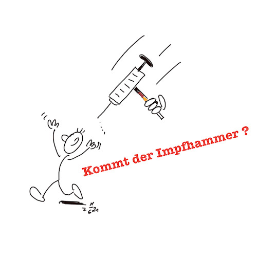 Cartoon: Impfhammer (medium) by legriffeur tagged corona,coronavirus,impfen,impfhammer