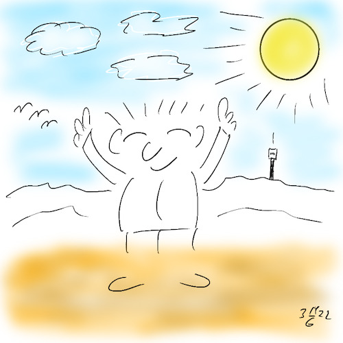 Cartoon: Saharastaub ade (medium) by legriffeur tagged sonne,saharastaub,klima,wetter,wochenende,sonnenschein,schoeneswetter,deutschland