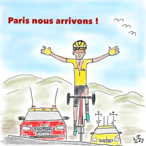 Cartoon: Tour de France (medium) by legriffeur tagged tourdefrance,letour,lafrance,radsport,radrennen,rennrad,rennräder