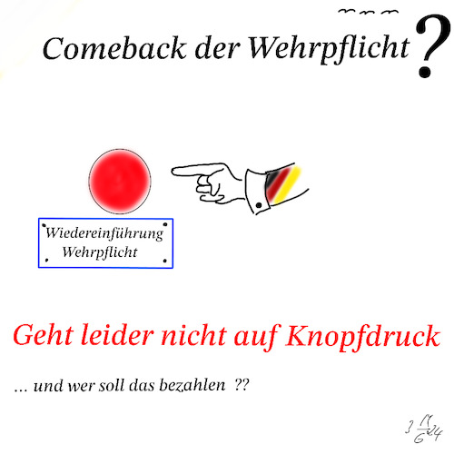 Cartoon: Wehrpflicht (medium) by legriffeur tagged armer,bundeswehr,wehrpflicht,deutschland,politiker,verteidigungsminister,krieg,bundesregierung