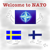 Cartoon: NATO Beitritt (small) by legriffeur tagged nato,verteidigung,schweden,finnland,bündnisse,krieg,ukrainekonflikt,ukrainekrieg,legriffeur61,cartoon,cartoons,cartoonsforpeace