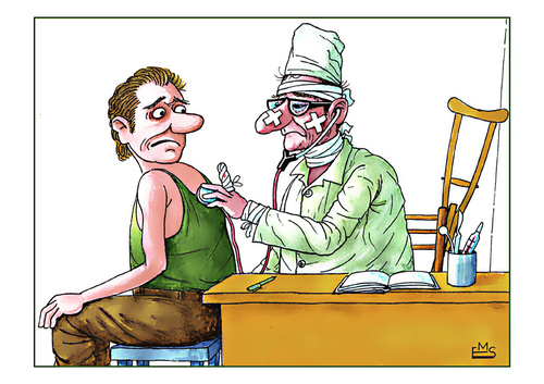 Cartoon: Kasal doctor (medium) by Makhmud Eshonkulov tagged kasal,doctor