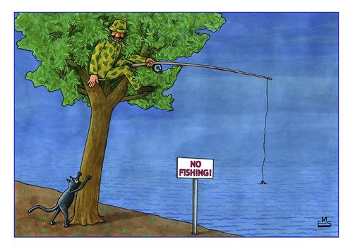 Cartoon: No Fishing! (medium) by Makhmud Eshonkulov tagged no,fishing