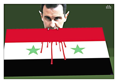 Cartoon: Vampir (medium) by Makhmud Eshonkulov tagged assad,syria,vampir