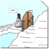 Cartoon: THE KEY! (small) by Voegelcartoons tagged key,god,heaven,gott,himmel,himmelstor,schlüssel,vergessen