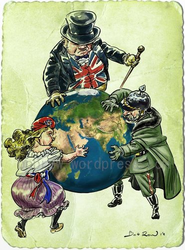 Cartoon: WW I Before (medium) by Bob Row tagged france,britain,germany,worldwari