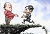 Cartoon: Ahmadinejad tours Latin America (small) by Bob Row tagged ahmadinejad chavez iran venezuela cia imperialism