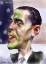 Cartoon: Barack Obama (small) by Bob Row tagged barack obama