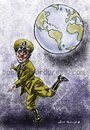 Cartoon: Charlie Chaplin (small) by Bob Row tagged chaplin dictator power humor