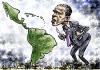 Cartoon: Obama and Lat Am (small) by Bob Row tagged obama latam neighbors imperialism