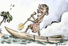 Cartoon: Obama goes to the Pacific (small) by Bob Row tagged obama,china,hawaii,pacific,freetrade
