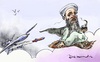Cartoon: Predator vs Bin Laden (small) by Bob Row tagged predator binladen drones police surveillance control democracy