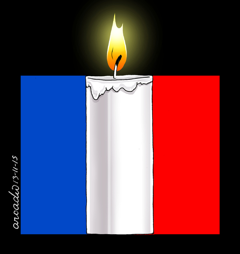 Cartoon: A cartoon of silence. (medium) by Cartoonarcadio tagged france,paris,war,terrorism,muerte,rehenes