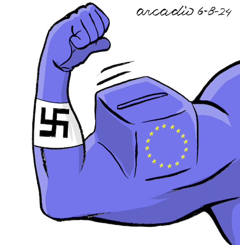 Cartoon: EU Elections (medium) by Cartoonarcadio tagged europe,elections,democracy