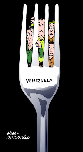Cartoon: Hunger in the sad Venezuela. (medium) by Cartoonarcadio tagged maduro,venezuela,latin,america,dictactor,president,socialism