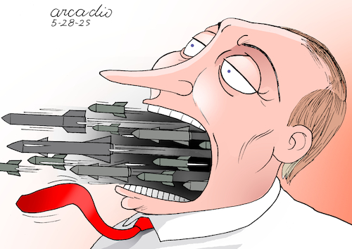 Cartoon: Putin-the man of war. (medium) by Cartoonarcadio tagged putin,war,ukraine,europe