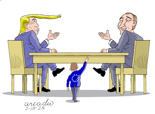 Cartoon: The Ukrainian peace table. (medium) by Cartoonarcadio tagged ukraine,peace,dialogue