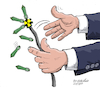 Cartoon: Between peace and war. (small) by Cartoonarcadio tagged dialogue peace war conflicts