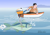 Cartoon: Fish engine. (small) by Cartoonarcadio tagged humor fish gag cartoon happy laughing