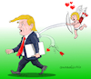 Cartoon: Happy Valentines day Trump. (small) by Cartoonarcadio tagged valentines day trump us president love