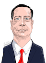 Cartoon: James Comey USA. (small) by Cartoonarcadio tagged comey,usa,us,government,trump,politicians,fbi