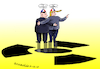 Cartoon: Leaving the nuclear hole. (small) by Cartoonarcadio tagged nuclear iran asia trump usa kim