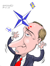 Cartoon: NATO vrs Putin. (small) by Cartoonarcadio tagged sweden,nato,finland,russia,war
