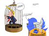 Cartoon: No more social nets. (small) by Cartoonarcadio tagged trump,twitter,social,nets,washington,us,president