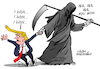 Cartoon: Political death. (small) by Cartoonarcadio tagged trump,usa,us,elections,biden