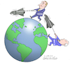 Cartoon: Putin and NATO Parade Their Miss (small) by Cartoonarcadio tagged putin,nato,europe,war,ukraine