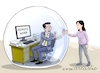 Cartoon: REMOTE WORK SEPARATES US FROM RE (small) by Cartoonarcadio tagged internet,job,remote,work,reality