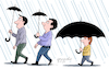 Cartoon: The man with the big umbrella. (small) by Cartoonarcadio tagged humor,cartoon,gag