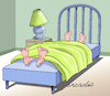 Cartoon: The stranger sleeper. (small) by Cartoonarcadio tagged man bed strange sleeper