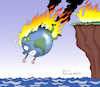 Cartoon: The world in flames. (small) by Cartoonarcadio tagged earth planet environment