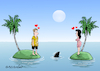 Cartoon: This is an impossible love. (small) by Cartoonarcadio tagged love,ocean,shark