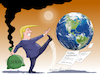 Cartoon: Trump and de Global Warming. (small) by Cartoonarcadio tagged trump,global,warming,planet,earth,environment