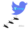 Cartoon: Trump and Twitter. (small) by Cartoonarcadio tagged trump twitter internet computer messages