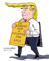 Cartoon: Trump in shopping days. (small) by Cartoonarcadio tagged something surreal