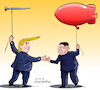 Cartoon: Trump Kim Summit. (small) by Cartoonarcadio tagged trump,hanoi,kim,usa