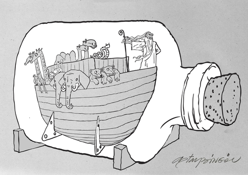 Cartoon: Noah (medium) by oktaybingöl tagged noah,oktay,bingol