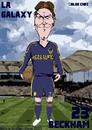Cartoon: David Beckham - LA Galaxy (small) by bluechez tagged david beckham la galaxy mls soccer football usa