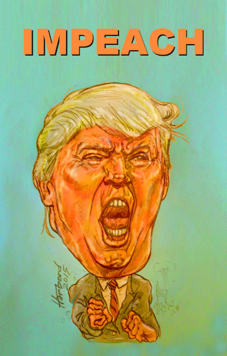 Cartoon: IMPEACH (medium) by Harbord tagged trump,donald,impeach,liar,orange