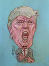 Cartoon: Donald Trump (small) by Harbord tagged donald,trump,angry,politician