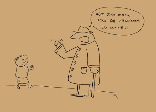 Cartoon: Gutes Benehmen (medium) by Any tagged kinder,erziehung,benehmen