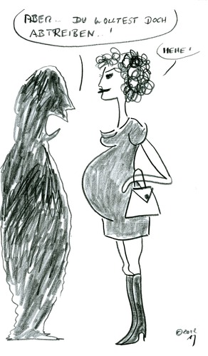 Cartoon: Tja.. (medium) by Any tagged frauen,männer,schwangerschaft