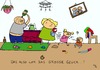 Cartoon: Das große Glück (small) by Any tagged familie,frauen,alltag,ehe,kinder,leben