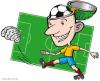 Cartoon: --- (small) by toonwolf tagged soccer,fußball,football,brain,hirn,wegschießen