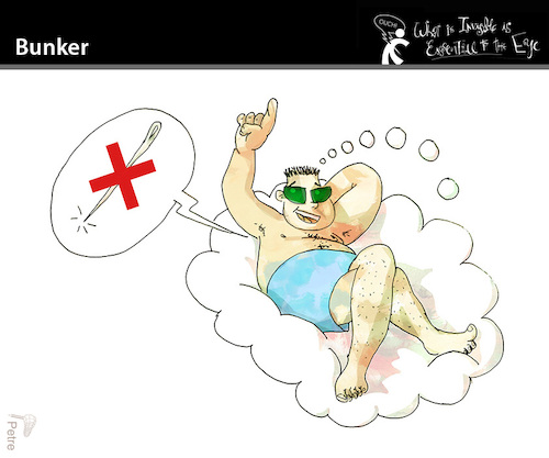 Cartoon: BUNKER (medium) by PETRE tagged bunker,gedanken,thoughts,ideas
