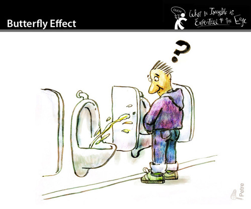 Cartoon: Butterfly Effect (medium) by PETRE tagged world,causes,effects