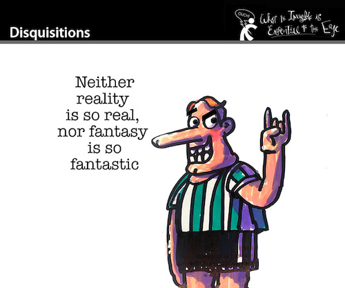 Cartoon: Disquisitions (medium) by PETRE tagged reality,fantasy